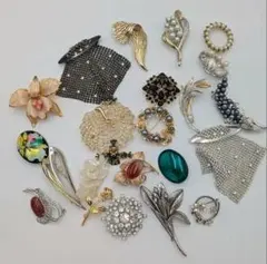 【ヴィンテージブローチ まとめ売り 20点以上 アンティーク レトロ】