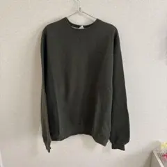 Champion クルーネック スウェット オリーブグリーン