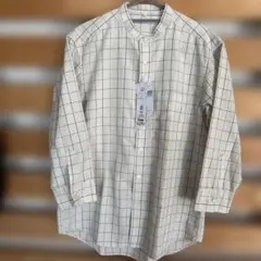 7分袖麻混シャツ メンズM 新品タグ付き