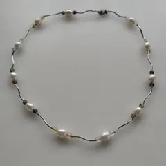 淡水パールとビーズのネックレス