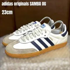 名作 adidas SAMBA OG 23cm サンバ ホワイト×ブラック 本革