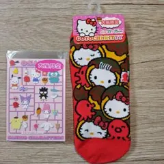 ハローキティ未使用靴下＆メモ帳2点セット①2024年もの　サンリオ　大阪限定