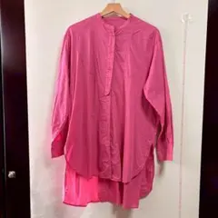 Atelier スタンドカラー 長袖シャツ ピンク/商品No.23のサムネイル