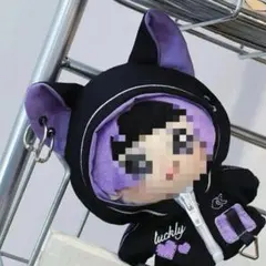 ぬい服　ぬいぐるみ服　紫　猫耳パーカー　いつぬい　あんスタ　10cm