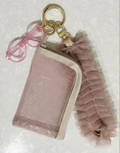 じゃらじゃらキーホルダー/バッグチャーム 3way おしゃれピンク系 1個