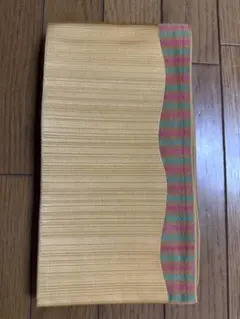 半幅帯 モダン 縞模様 ストライプ からし色