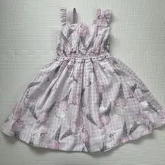 メゾピアノ　アイスクリーム柄 ノースリーブワンピース 100cm