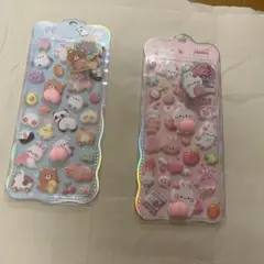 人気 もちもちシール　お尻 シール くま　うさぎ