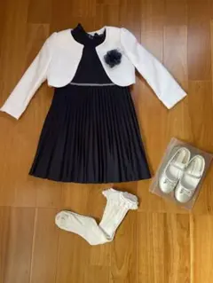 美品✨プティマイン　120 フォーマルアンサンブル　プリーツスカート　入学式