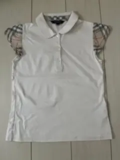 美品 BURBERRY CHILDREN 150 襟チェックポロシャツ 白 半袖 - メルカリ