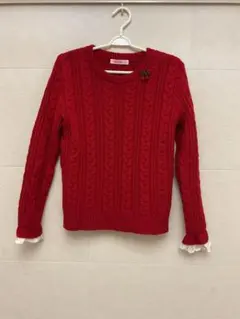 familiar 赤 ウール　セーター 150