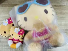一番くじ 　日焼けキティ　ぬいぐるみ　キーホルダー