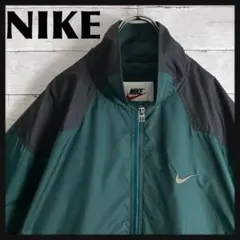 古着 90s ナイキ NIKE ナイロンジャケット 両面刺繍ロゴ