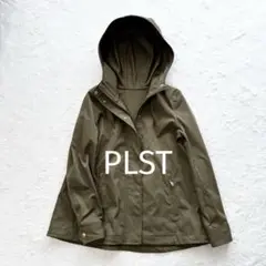 美品 PLST マウンテンパーカー S カーキ Aライン ショート丈 金ボタン