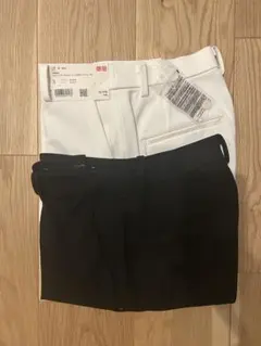 ユニクロ スマートアンクルパンツ 2枚組 ブラック ホワイト Sサイズ