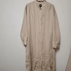 GAP ベージュ 長袖 シャツワンピース M