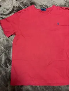 ポロ・ラルフ・ローレン 赤 Vネック Tシャツ L