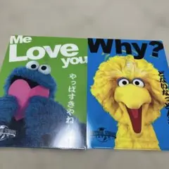 クッキーモンスターとビッグバードのクリアファイルセット　セサミ