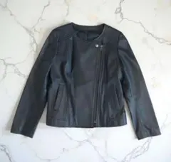 チ*コ様 羊革 ラムレザー　ライダース　ジャケット XL ノーカラー