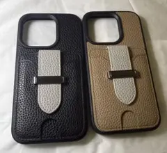 iPhone用レザー風ケース 2点セット
