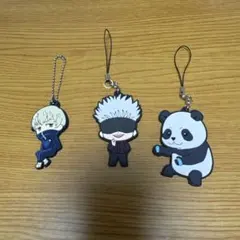 呪術廻戦　五条悟　狗巻棘　パンダ　ラバーストラップ　ラバーマスコット