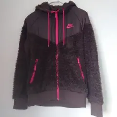 NIKE ボアパーカー ジャケットブラウン フリースフード ユニセックス◎