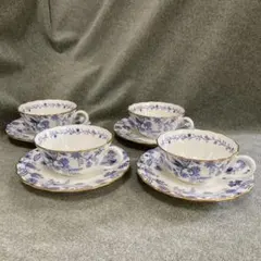ノリタケ ブルーソレンティーノ　ティーカップセット4客