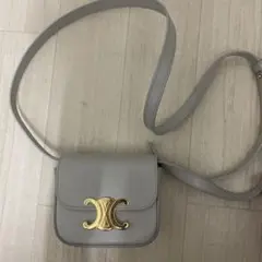 ほぼ未使用✨CELINE トリオンフ ミニ クロード シャイニーカーフ 