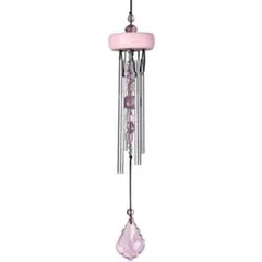 新品未使用品 ウッドストック社 ウインドチャイム GEMドロップ 風鈴 ピンクのサムネイル