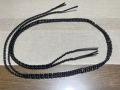 ブラック 編み込みベルト