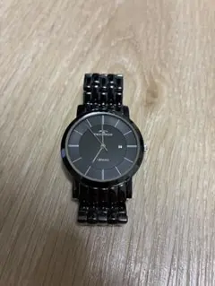 TECHNOS ブラック アナログ時計のサムネイル