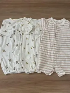 ベビー ロンパース カバーオール2way 3枚セット
