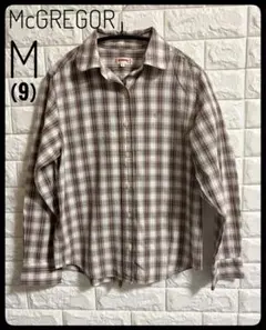 ✴︎McGREGOR ✴︎長袖シャツ M ブラウン系チェック✴︎