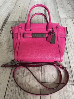 COACH ピンク レザー 2wayバッグ