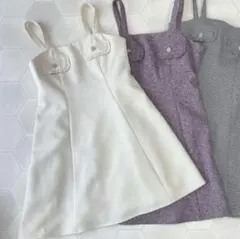 レア！ evelyn ポケットビジューOP EVT-052 チェック ミニワンピ