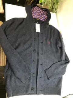 タグ付き新品未使用品☆ブラックレーベル・クレストブリッジ　ニットパーカー　L　紺