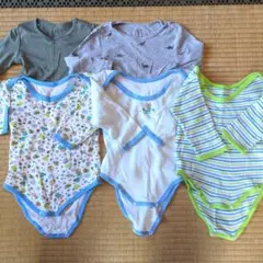 秋冬ベビー肌着セット長袖ロンパース 90cm 5枚まとめ売り