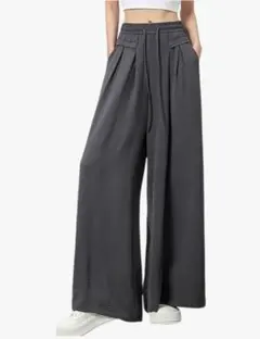 ダークグレー ワイドパンツ M-2XL未使用新品