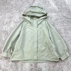 ☆オリーブデオリーブ【M】緑系 マウンテンパーカー幅広デザイン 春秋 ゆったり