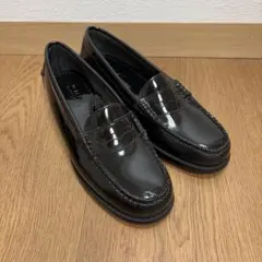 LLBean SIGNATURE ブラック エナメル素材 コインローファー　Mのサムネイル