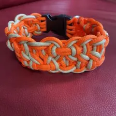 犬　首周り34cm パラコード幅広首輪