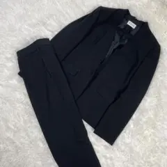 美品✨ PLST プラステ スーツ ノーカラー パンツ ブラック　 Lサイズ