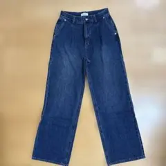 リグリーム　regleam タックワイドデニム　ブルー　M