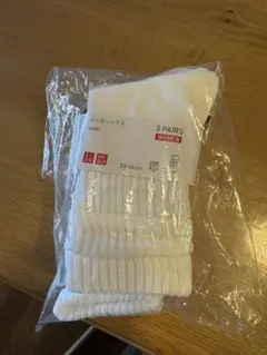 UNIQLO ホワイトルーズソックス 2足のみ(24-26cm)新品
