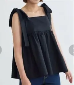 リボン付きタンクトップ ピンク