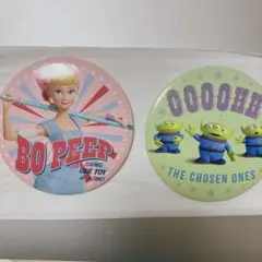 トイストーリー４　缶バッジ　ボーピープ　リトルメン