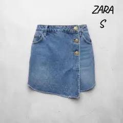 ZARA デニムキュロットミニスカート Sサイズのサムネイル