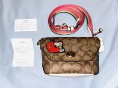 【新品・未使用】COACH スヌーピー コラボ ショルダーバッグ