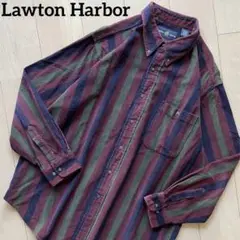 【希少】Lawton Harbor コーデュロイ　ストライプシャツ　頑丈