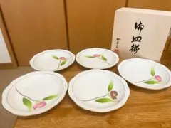 非売品】福砂屋カステラ 400周年記念 波佐見焼 蝙蝠型 紅白皿 2枚